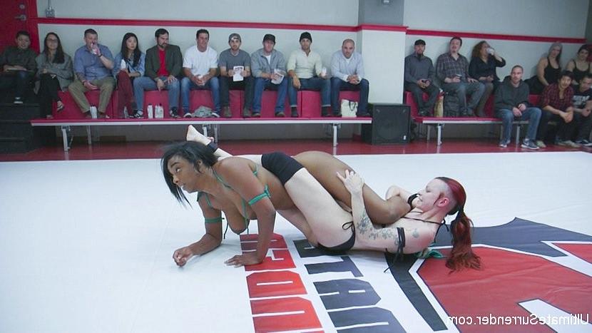 20P Kajira Bound destroyed in wrestling match with lesbian dominants