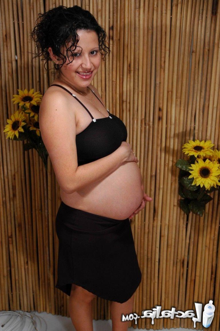 15P Pregnant Latina with big natural tits