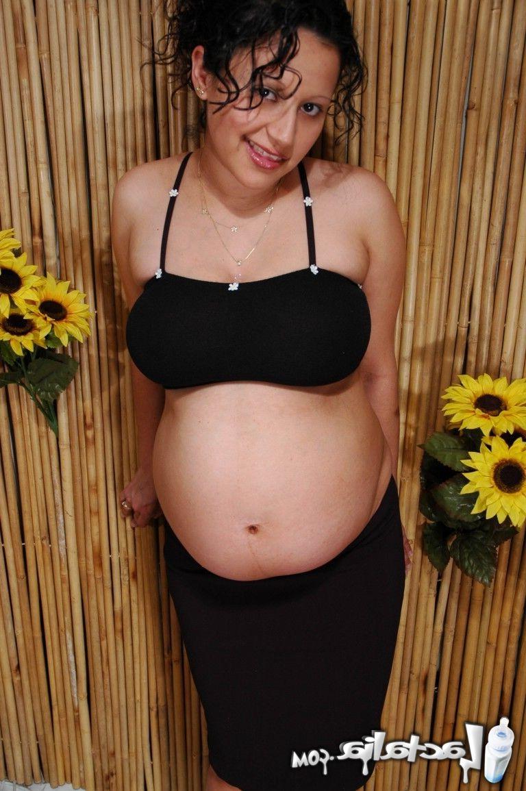 15P Pregnant Latina with big natural tits