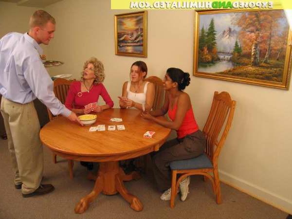 14P Guy gets jerked off at the table by girl