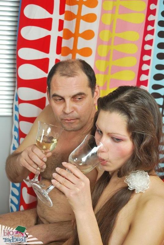 16P Student bends over for two horny old teachers