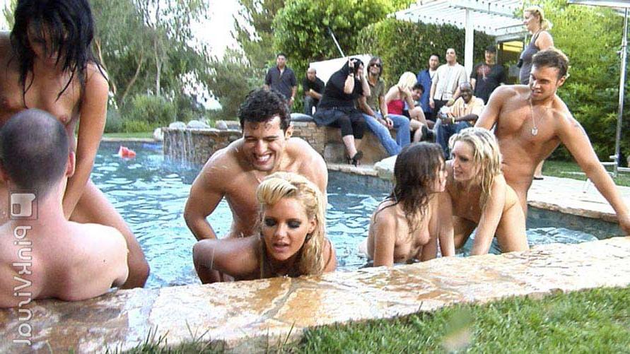 17P Whores fucking hard cocks in amazing pool party group sex