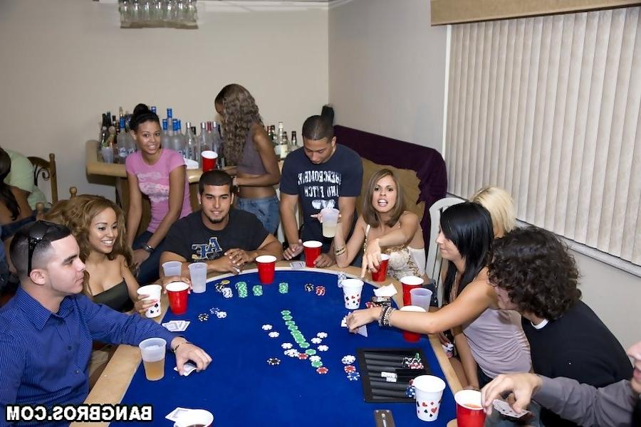 20P porstars getting banged hard by some strangers at a poker party