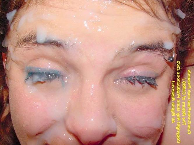16P Cute brunette teen messy facial