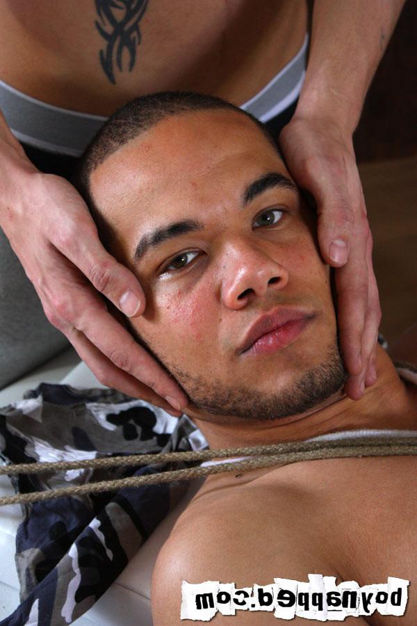 15P Nathaniel Bronze might be buff, but heavily-tied down he becomes submissive and 
