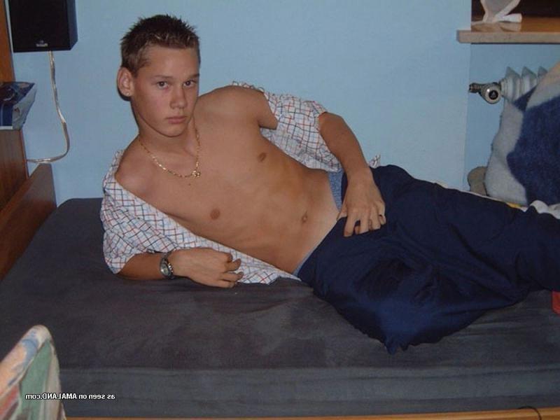 15P Gallery of a teen showing off his hairy cock
