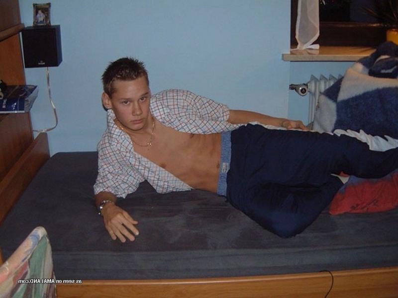 15P Gallery of a teen showing off his hairy cock