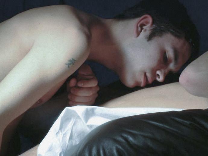 20P Fair haired twink inserting a thick cock into his friends ass