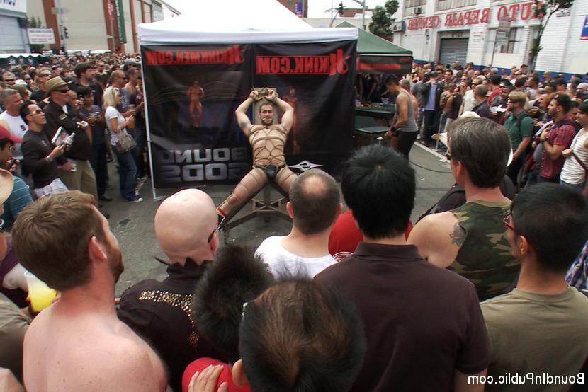 15P Bound Male Sluts Rough Fucked in Public