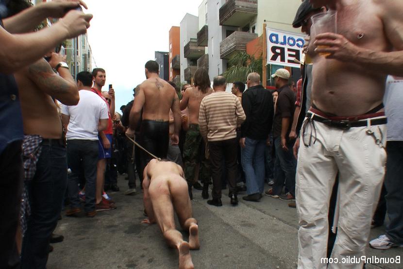 15P Bound Male Sluts Rough Fucked in Public
