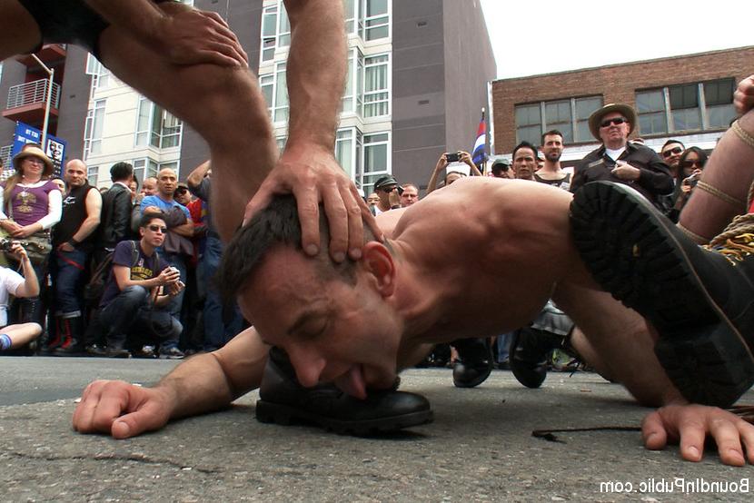 15P Bound Male Sluts Rough Fucked in Public