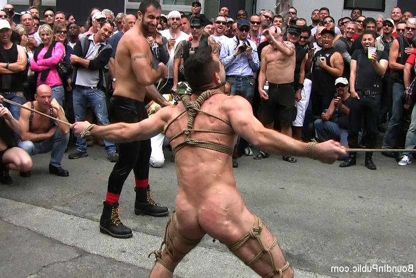 15P Bound Male Sluts Rough Fucked in Public