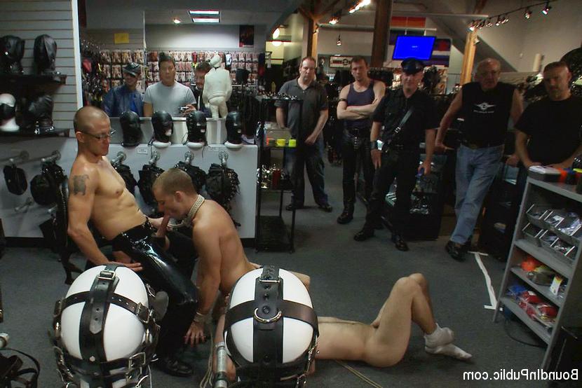 15P Young stud is bound and bukake for the first time at Mr. S Leather.