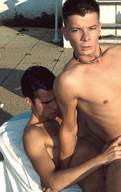 20P Couple of tanned college twinks blowing and screwing by the pool