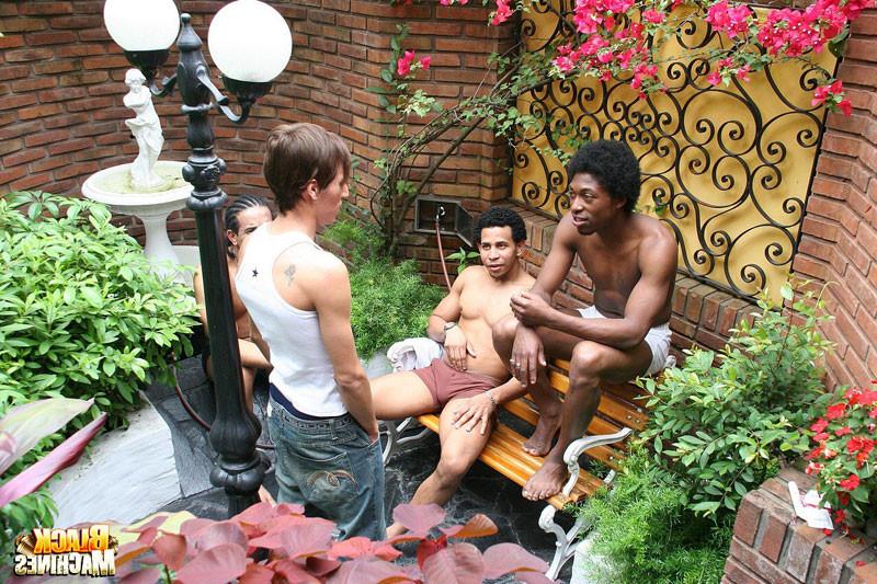 16P Queer guy getting team-fucked by 3 black dudes, taking balls chin and multiple f