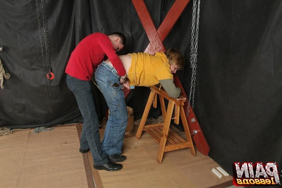 12P Bad boy gets a medieval punishment with birch