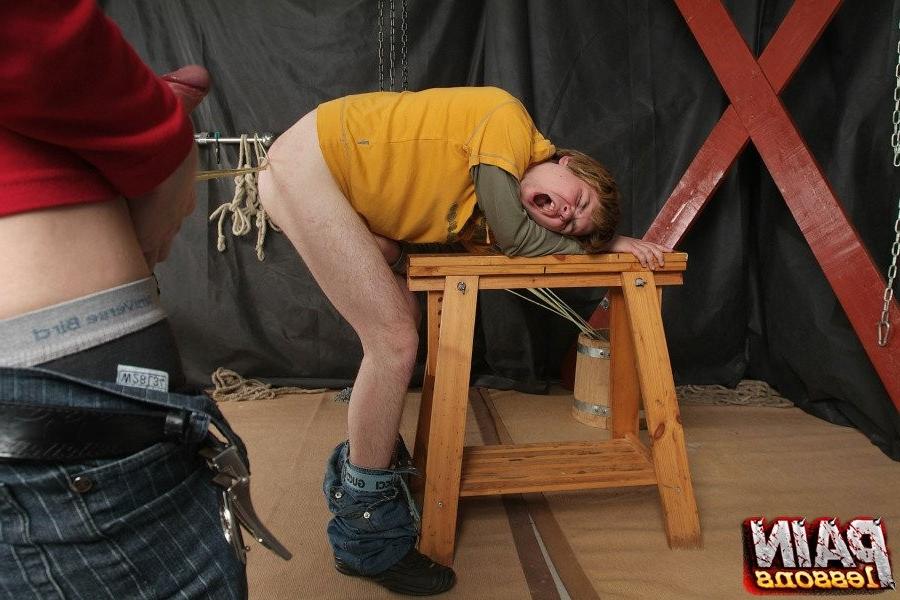 12P Bad boy gets a medieval punishment with birch