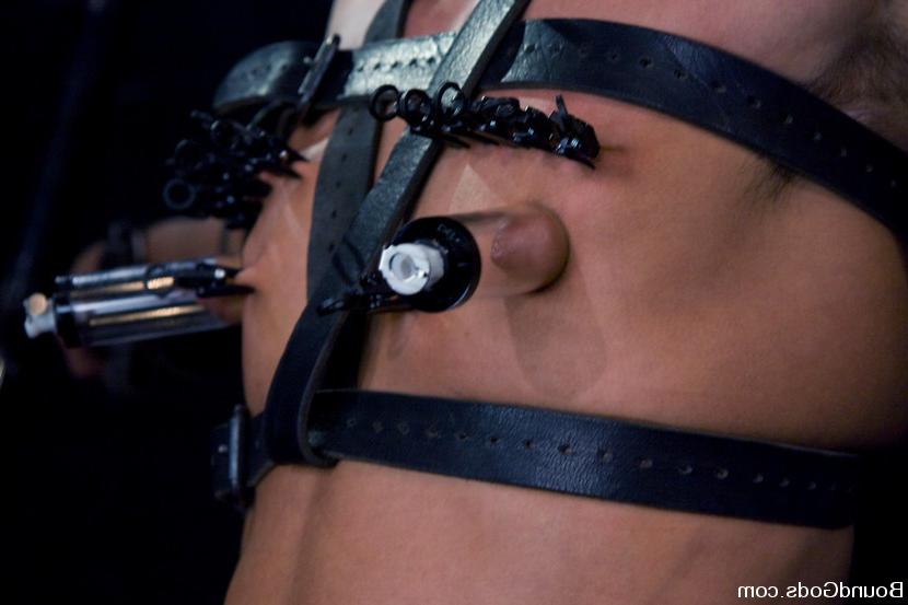 15P CJ Madison ties Dominic Pacifico to his horse chair and fucks him hard with his 