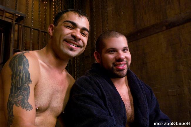 15P extreme gay bondage forced anal sex with rope tied balls