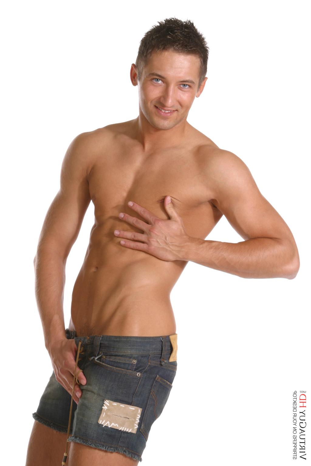 15P Tanned guy stripping and showing his dick