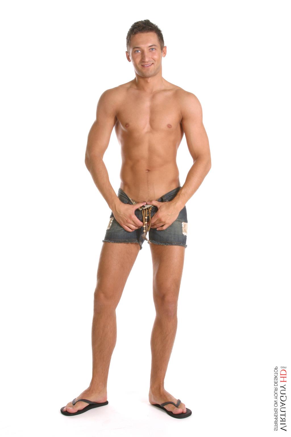 15P Tanned guy stripping and showing his dick