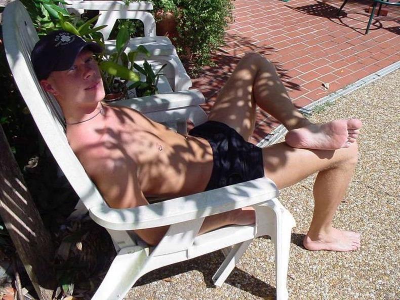 16P spicy twink student relaxing naked outdoor at a vacation