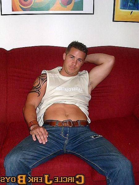 14P Stud with a tattoo taks off his shirt to show his abs off