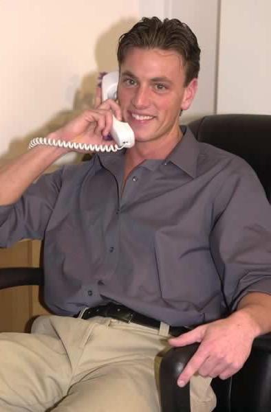 13P Hot stud working hard in the office
