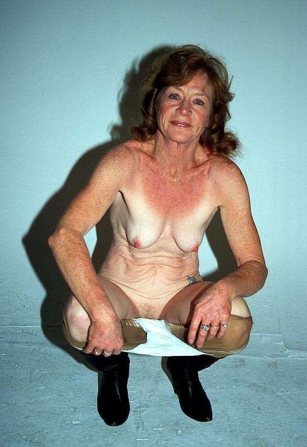 16P Extreme old redhead granny gets her hairy wrinkly snatch fucked