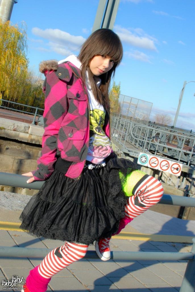 16P Grunge punk girl outside wearing hoodie