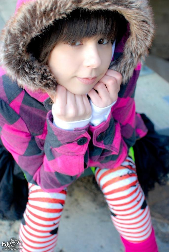 16P Grunge punk girl outside wearing hoodie