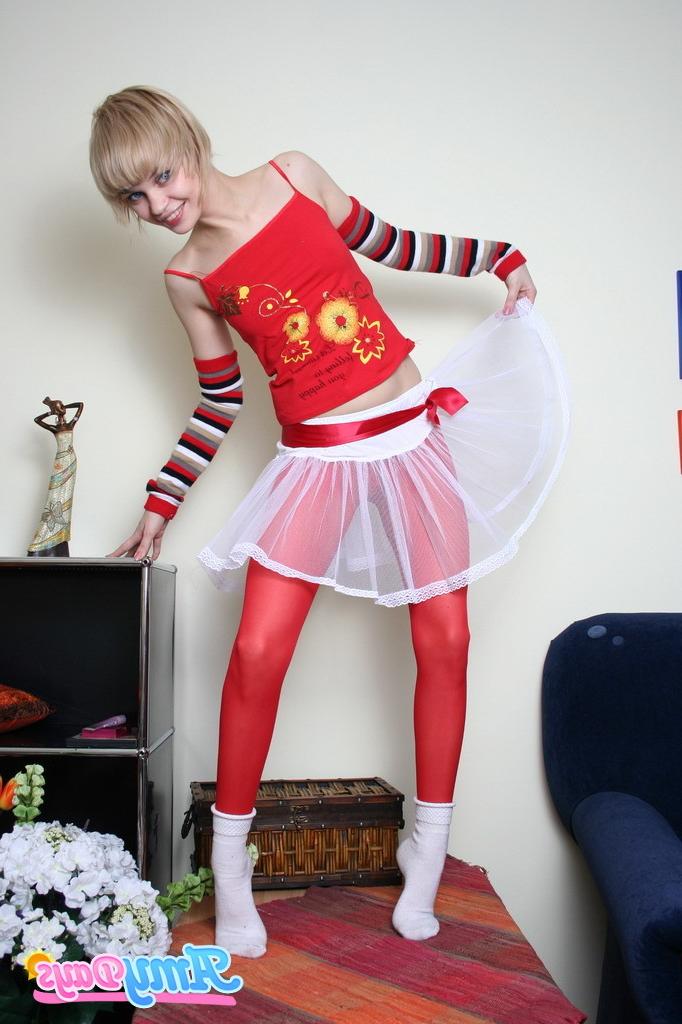 16P Skinny amateur blonde teen ballerina