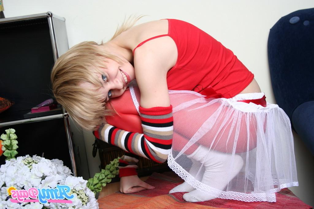 16P Skinny amateur blonde teen ballerina