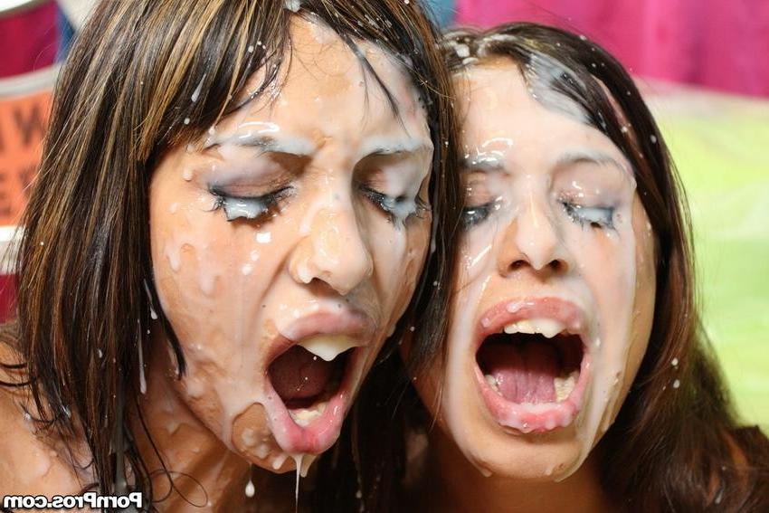 16P cock craving latinas get their face drenched with cum
