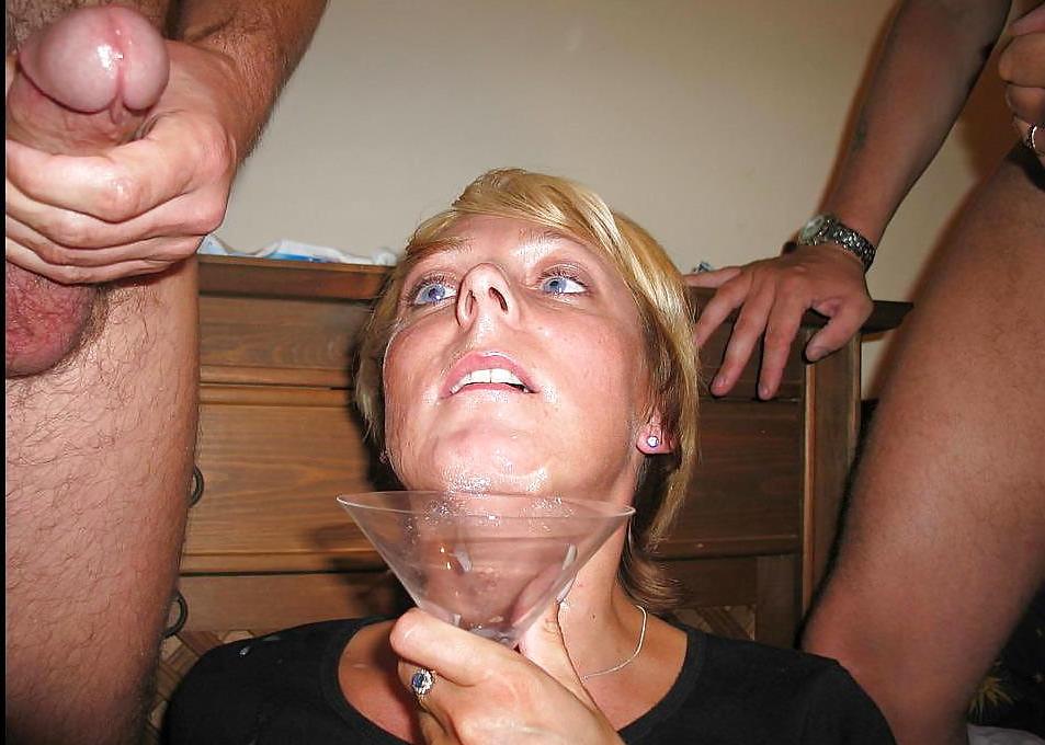 25P HORNY GANGBANG SLUT - FACIALED AND DRINKING