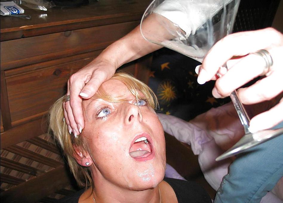 25P HORNY GANGBANG SLUT - FACIALED AND DRINKING