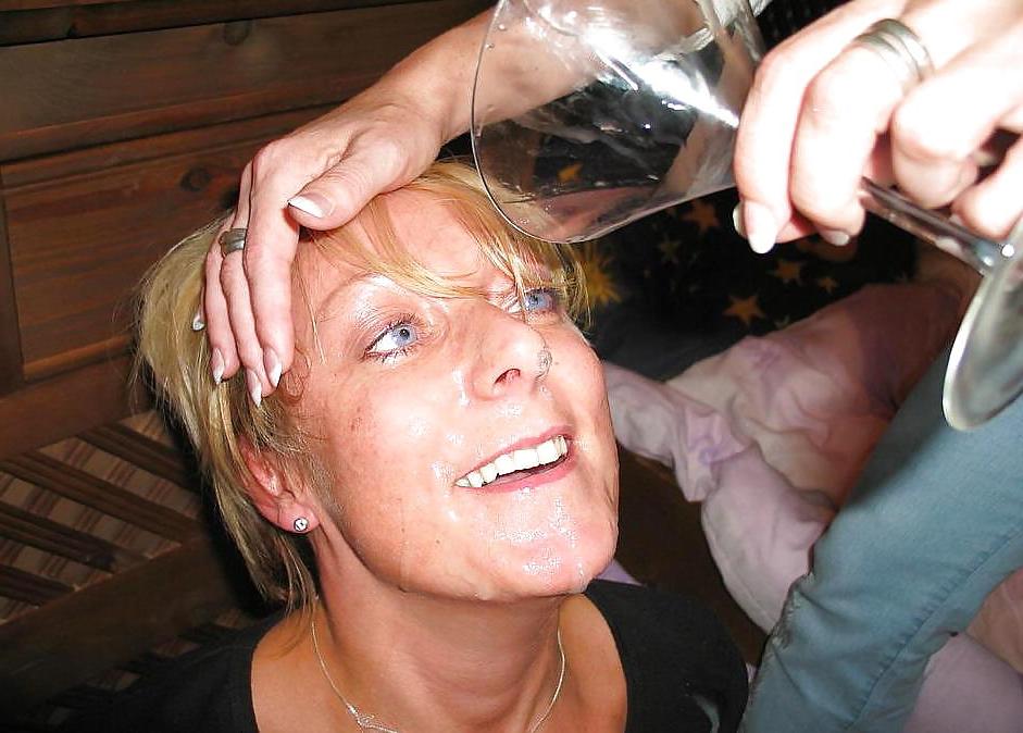 25P HORNY GANGBANG SLUT - FACIALED AND DRINKING