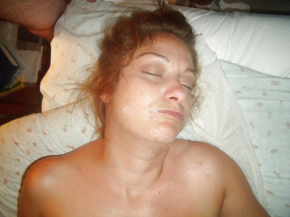 15P My cum covered wife.  Add your load!