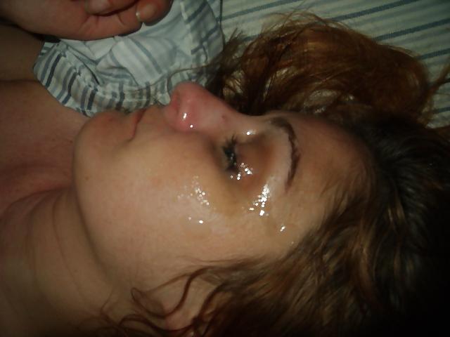 15P My cum covered wife.  Add your load!