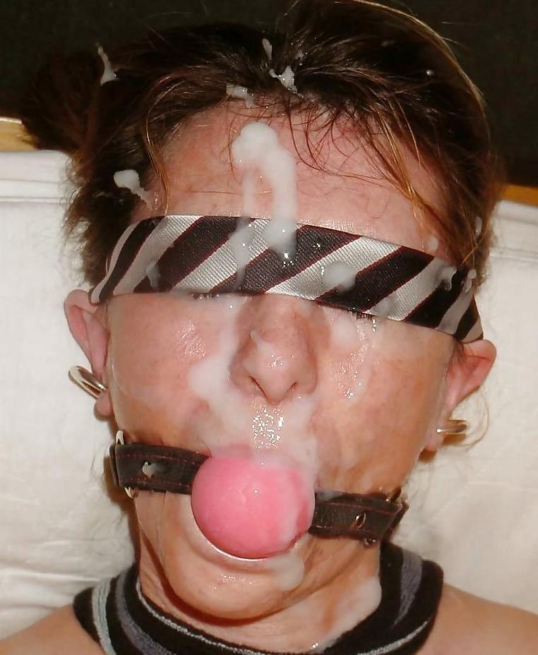 25P Gagged and Cum Facials