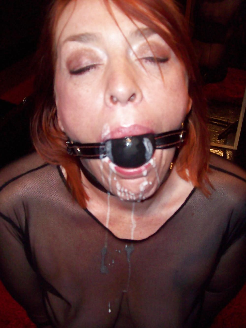 25P Gagged and Cum Facials