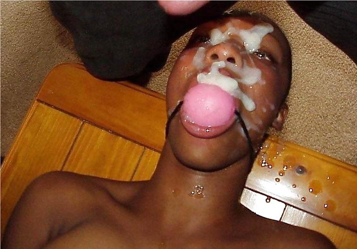 25P Gagged and Cum Facials