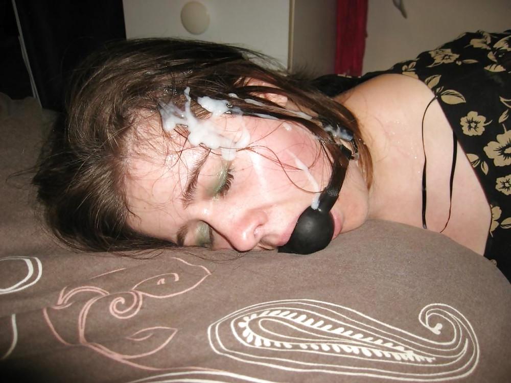 25P Gagged and Cum Facials