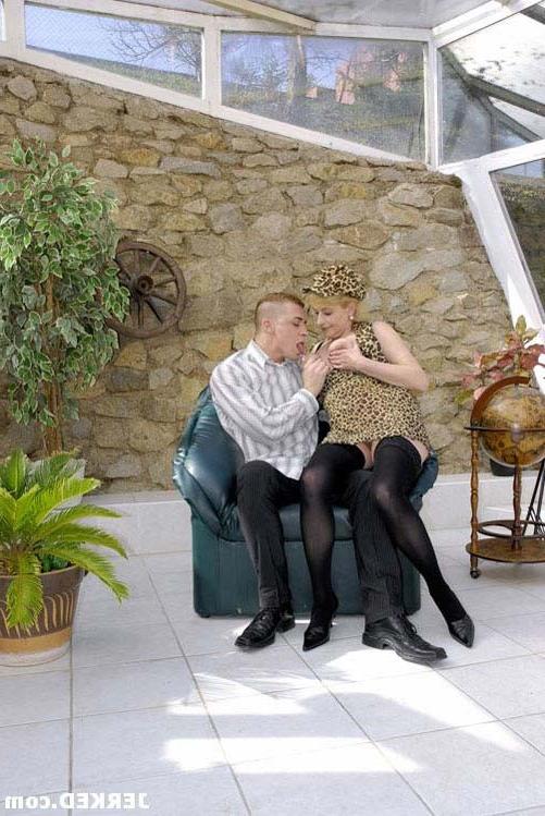 17P Nasty blonde mature in black stockings having hardcore sex