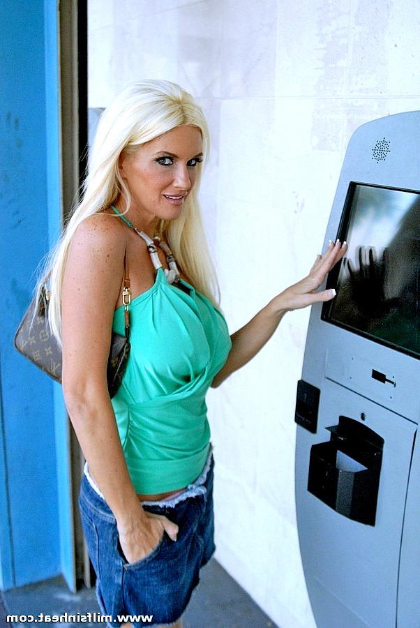 15P Tall blonde MILF with big tits gets the heat off her body after being fucked