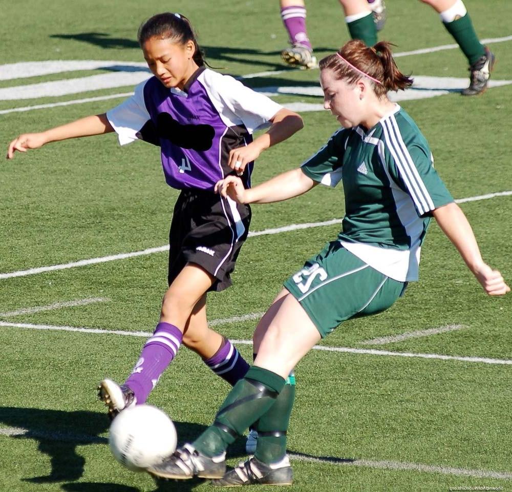 20P Teen girls playing soccer