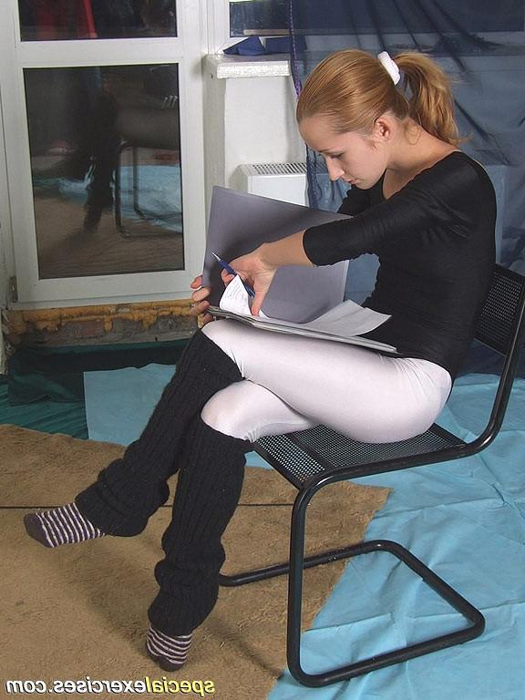 16P This hottie gets her first ballet lesson. Her teacher tells her to undress - jus