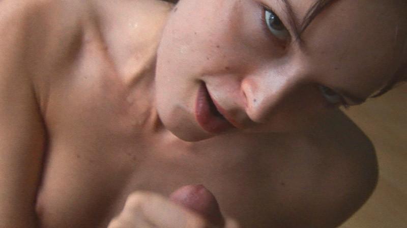 17P Petite teen takes messy facial after hot fucking and sucking