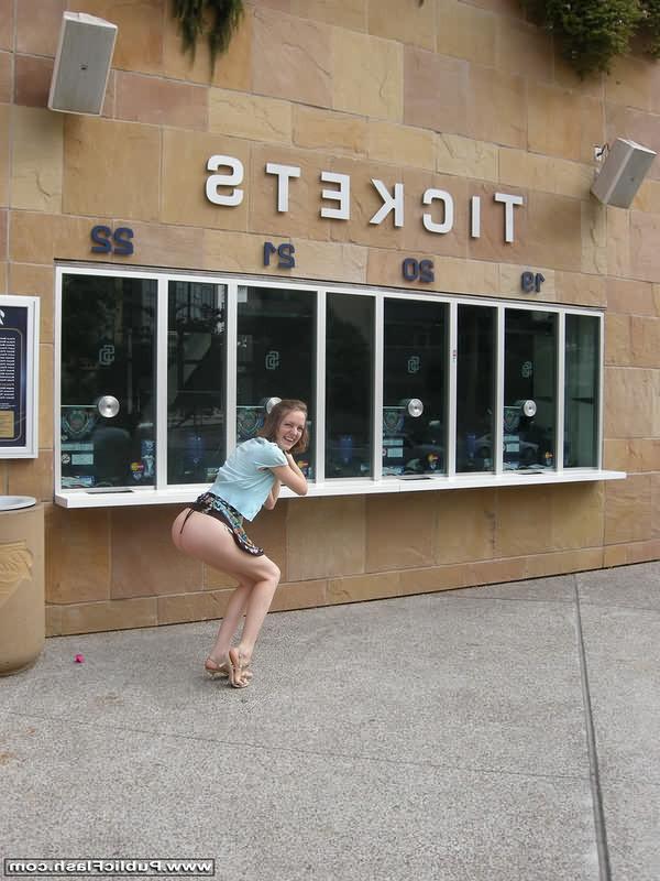 16P Skinny mini tit exhibitionist flashing all in city