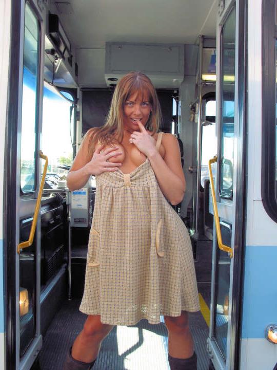 16P Mischievous Exhibitionist Naked Under Her Dress